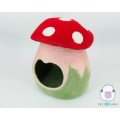 Felt mushroom cat house - Felt and Yarn