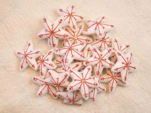 7cm Snowflake Felt Star
