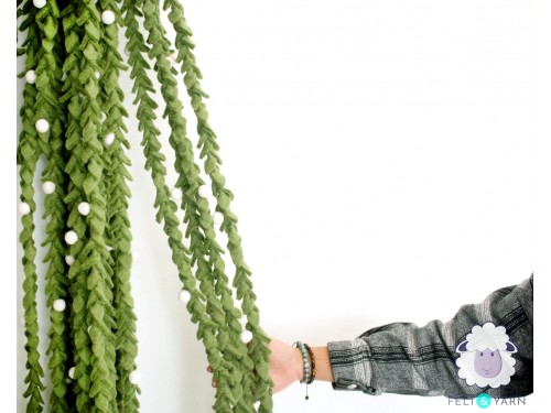 6ft Green Felt Leaf Garland - Felt and Yarn