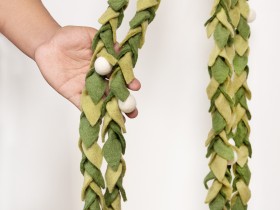 6ft Multi Green Felt Leaf...