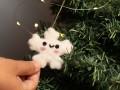 7cm Smily Felt Snowflakes Ornament