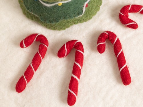 7cm Felt Candy Canes