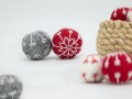 3cm Wool Felt Snowflake Balls