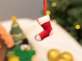 Mini Red and White Felt Stockings