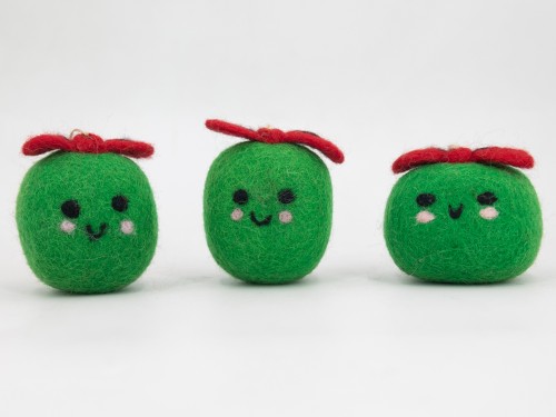 6cm Green Felt Christmas Present