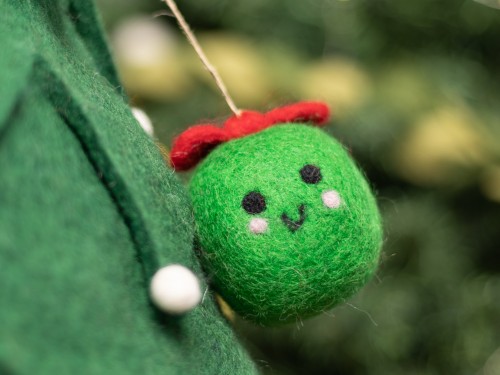 6cm Green Felt Christmas Present