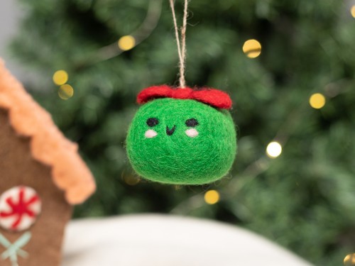 6cm Green Felt Christmas Present