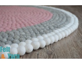 Three-layer Felt Ball Rug