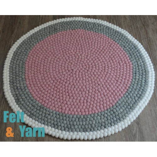 Three-layer Felt Ball Rug