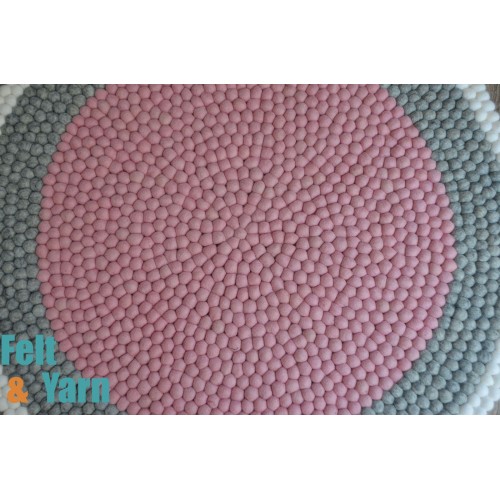 Three-layer Felt Ball Rug