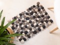 Dark Felt Pebble Rug Dark Felt Pebble Rug