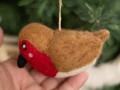 10cm Christmas Felt Robin Bird