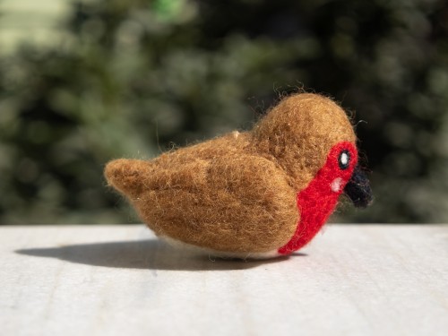 10cm Christmas Felt Robin Bird