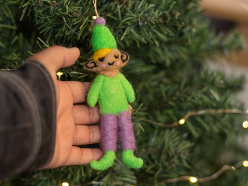Felt Elf with Green Hat