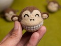 Handmade Felt Monkey Head
