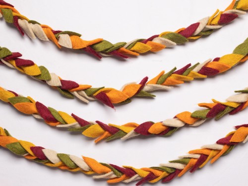 6ft Handmade Felt Fall Leaf Garland