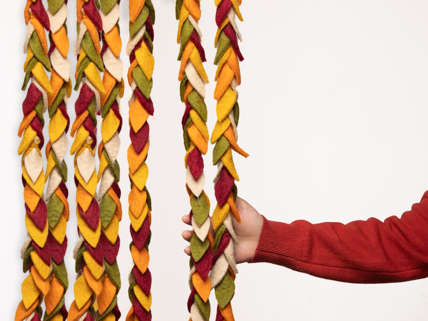 Shop handmade felt fall leaf garland felt and yarn