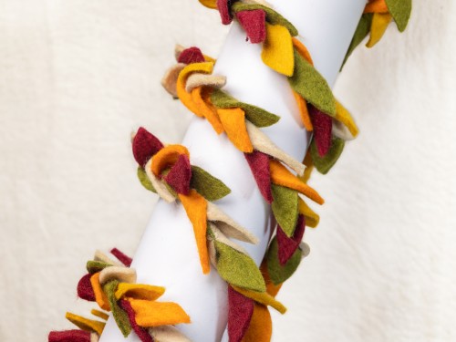 6ft Handmade Seasonal Felt Leaf Garland