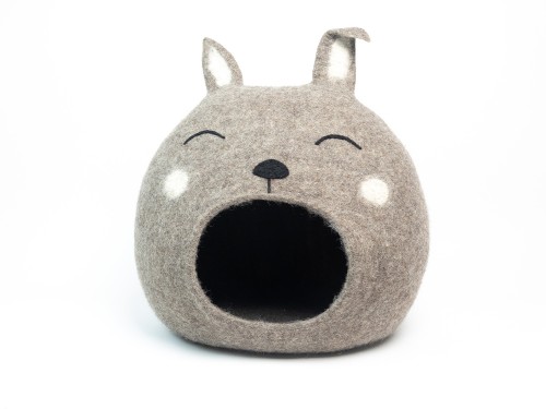 Felt Brown Bunny Cat Cave