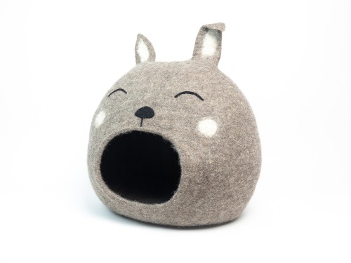 Easter Bunny Design Wool Felt Cat Cave