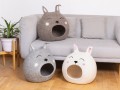 Wool Felt Bunny Cat Cave