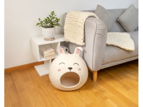 Easter Bunny Design Wool Felt Cat Cave