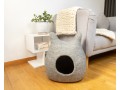 Handmade Felt Cat Cave with Ears