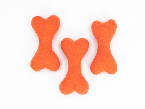 Wholesale Small Wool Felt Bone Dog Chew Toy