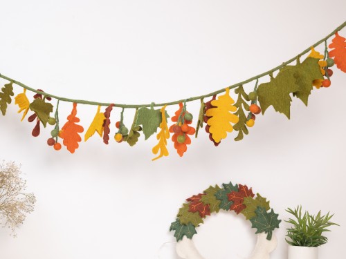 6ft Fall Maple Leaves Garland