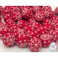 3cm Wool Felt Snowflake Balls