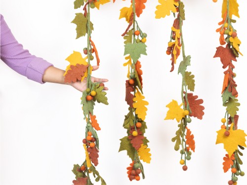 6ft Fall Maple Leaves Garland