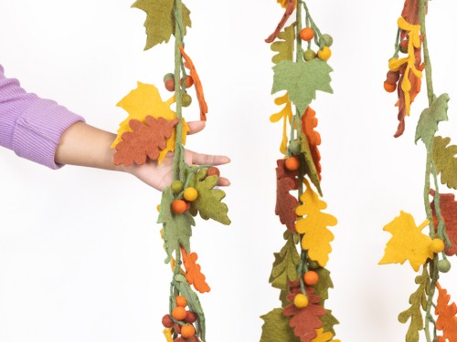6ft Fall Maple Leaves Garland