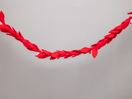 6ft Red Valentine Leaf Garland