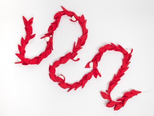 6ft Red Valentine Leaf Garland