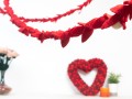 6ft Red Valentine Leaf Garland