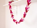 6ft Pink Valentine Leaf Garland