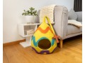 Easter Egg Design Wool Felt Cat Cave With Tail