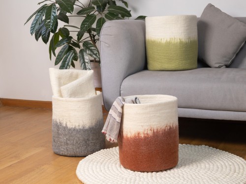 Handmade Felt Multi-Functional Storage Basket