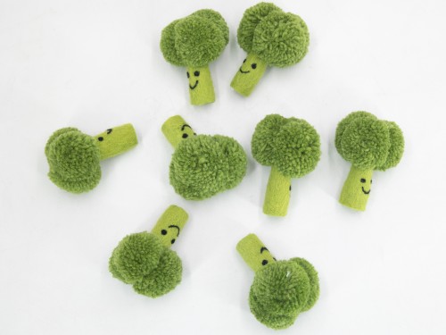 8cm Felt Broccoli with Face