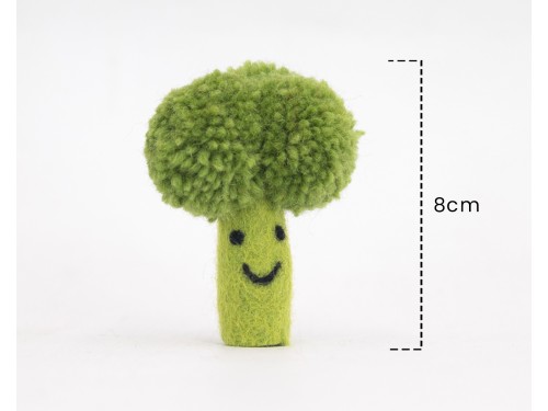 8cm Felt Broccoli with Face