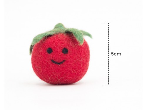 5cm Smiley Felt Tomato