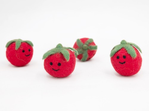 5cm Smiley Felt Tomato