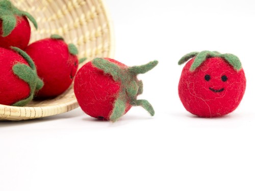 5cm Smiley Felt Tomato