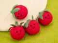 5cm Smiley Felt Tomato