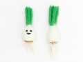 12cm Felt Green Onion with Face
