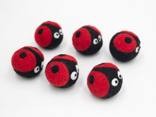 5cm Red Felt Ladybug