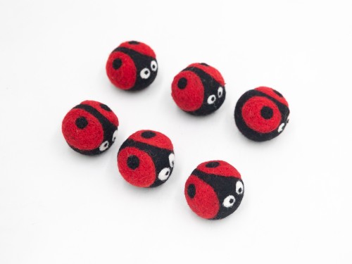 5cm Red Felt Ladybug