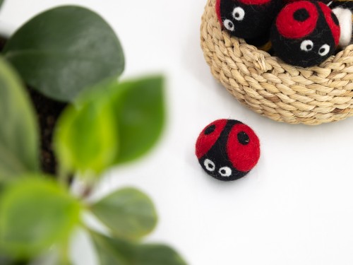 5cm Red Felt Ladybug