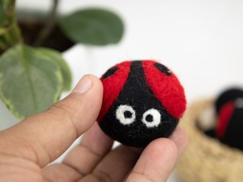 5cm Red Felt Ladybug