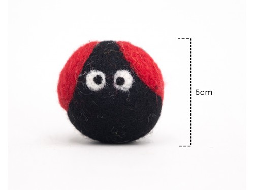 5cm Red Felt Ladybug